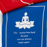 Buddha quote-adorned prayer flag