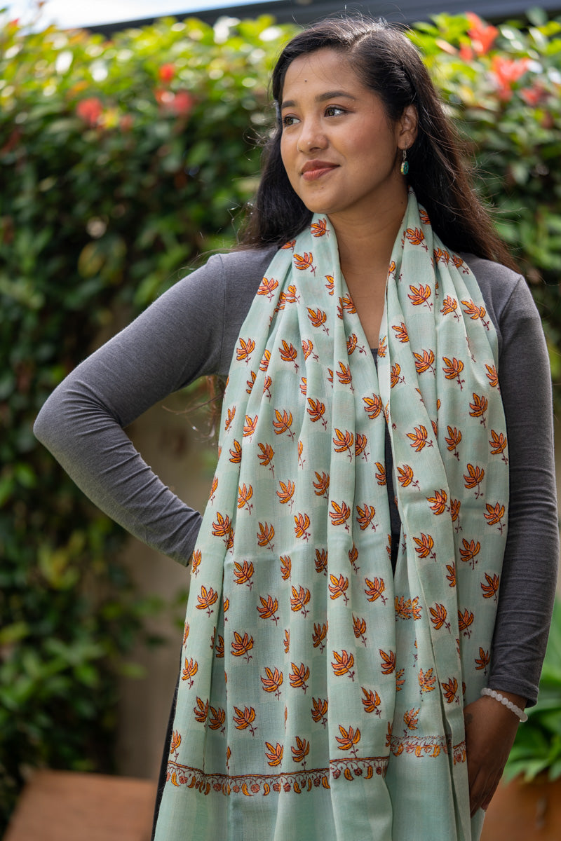 Embroidered Pashmina Shawl - Handwoven Shawl