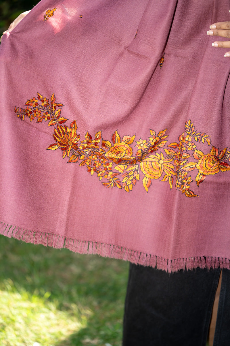 Embroidered Pashmina Shawl - Himalayas Shop