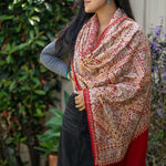 Heavy Embroidery Pashmina Shawl - 100% cashmere shawl