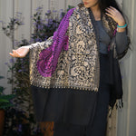 Heavy Embroidered Pashmina Shawl - Made with 100% authentic Cashmere