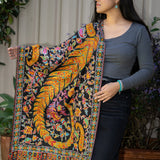 Heavy Embroidered Pashmina Shawl - Handwoven shawl