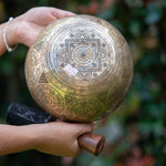 Peaceful Singing Bowl with carving design