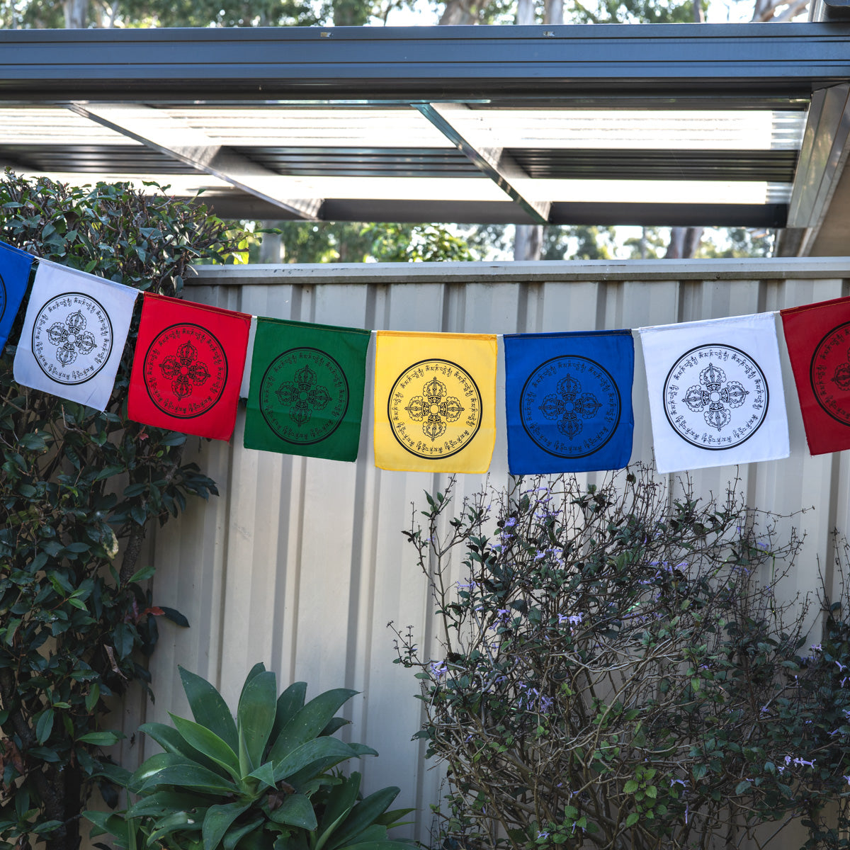 Vajra prayer flag in tibetan style