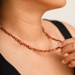Red Jasper crystal chips necklace