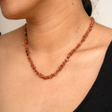 Red Jasper crystal chips necklace