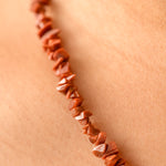 Red Jasper crystal chips necklace