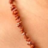 Red Jasper crystal chips necklace