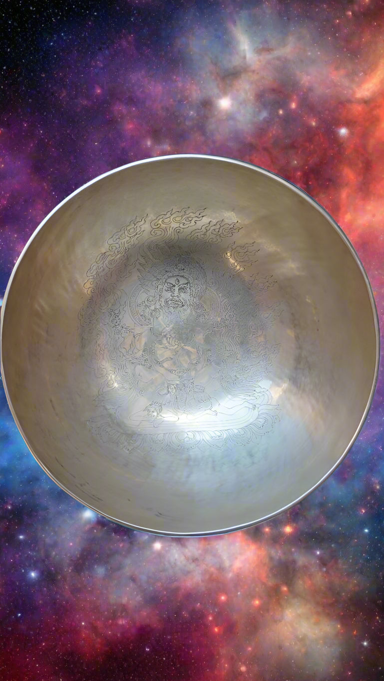 Mahakala Engraved Singing Bowl - Sound Healing Bowl