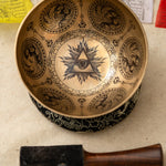 All-Seeing Eye Handcrafted Singing Bowl - Tibetan Handcrafted Bowl