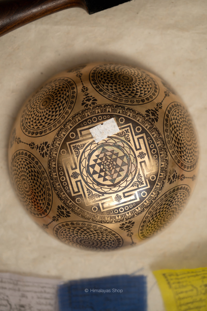 All-Seeing Eye Handcrafted Singing Bowl - Tibetan Handcrafted Bowl