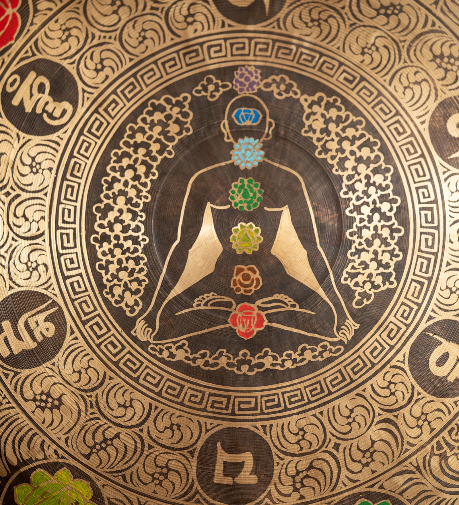Chakra Gong - Painted Tibetan Gong