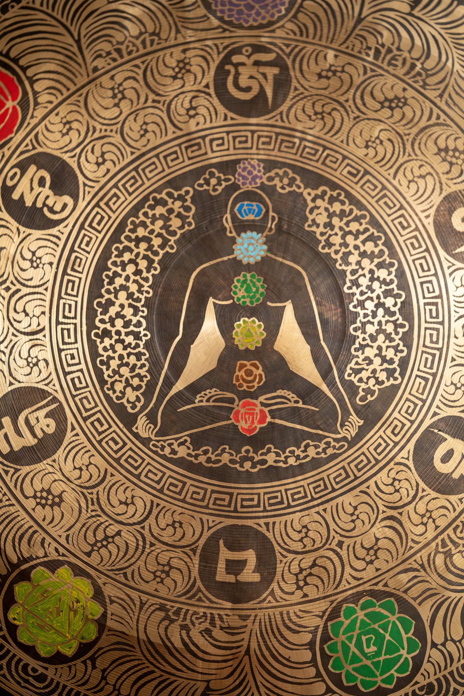 Chakra Gong - Painted Tibetan Gong