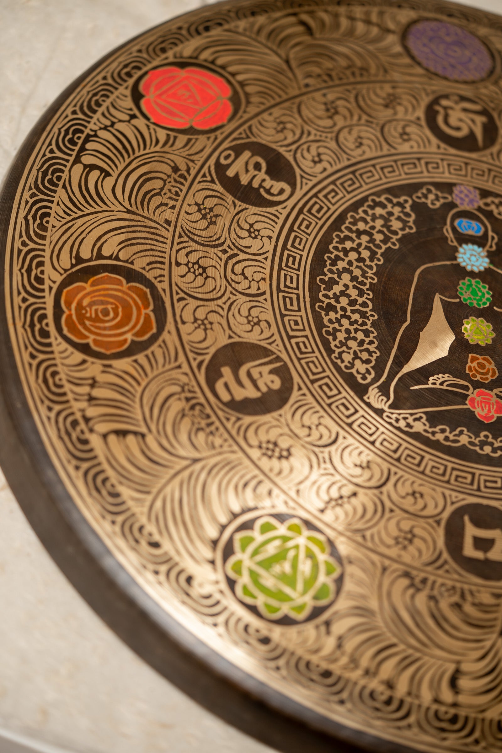 Chakra Gong - Painted Tibetan Gong