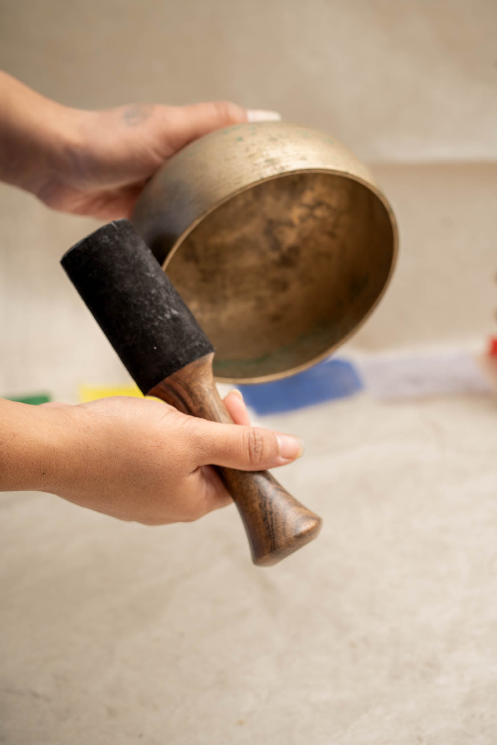 Antique-Style Naga Singing Bowl - Handcrafted Tibetan Bowl