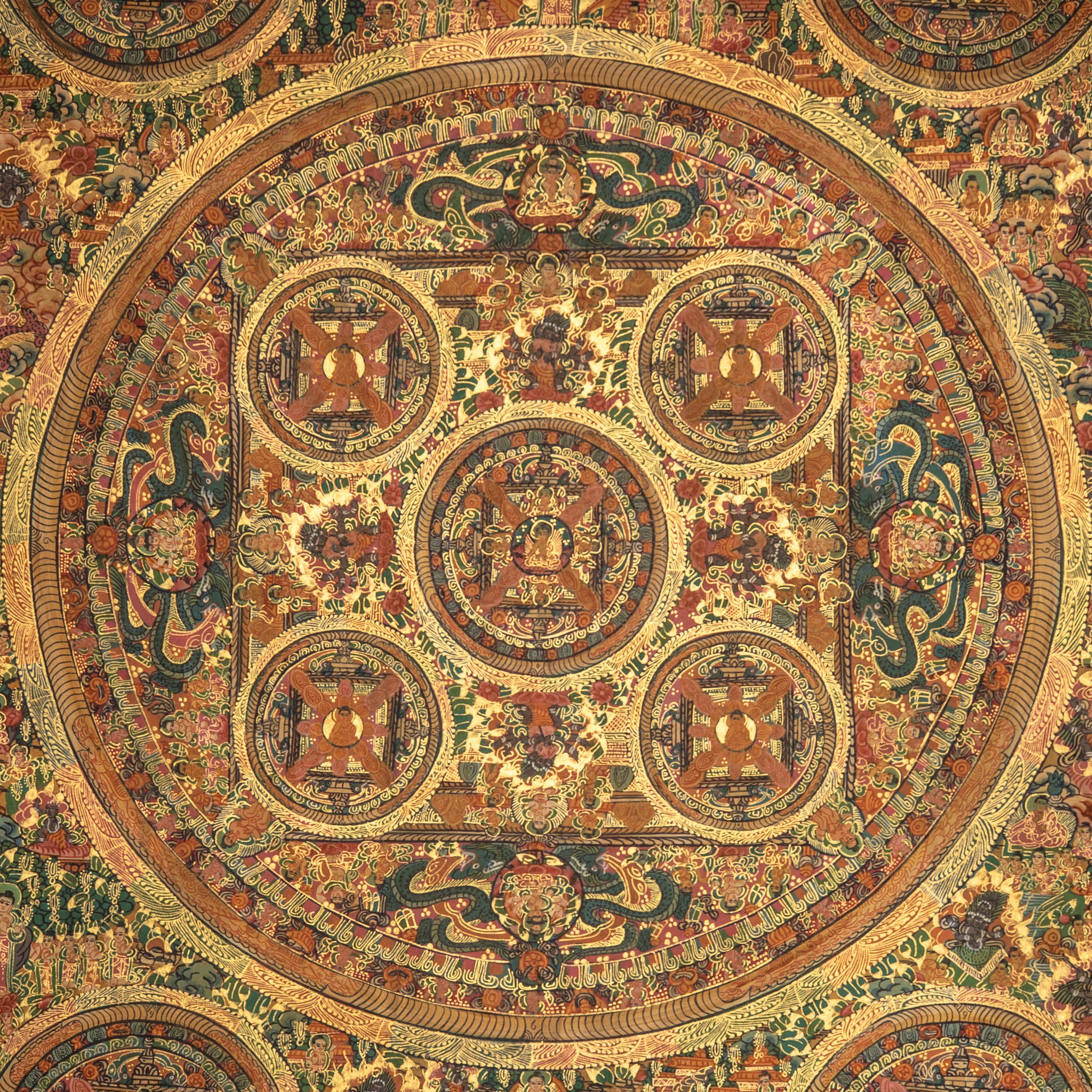 Buddha Mandala Thangka – Sacred Tibetan Painting