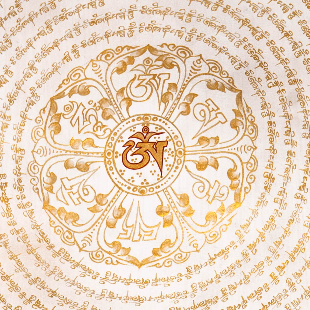 Tibetan Mantra Mandala Thangka for wall hanging decor.