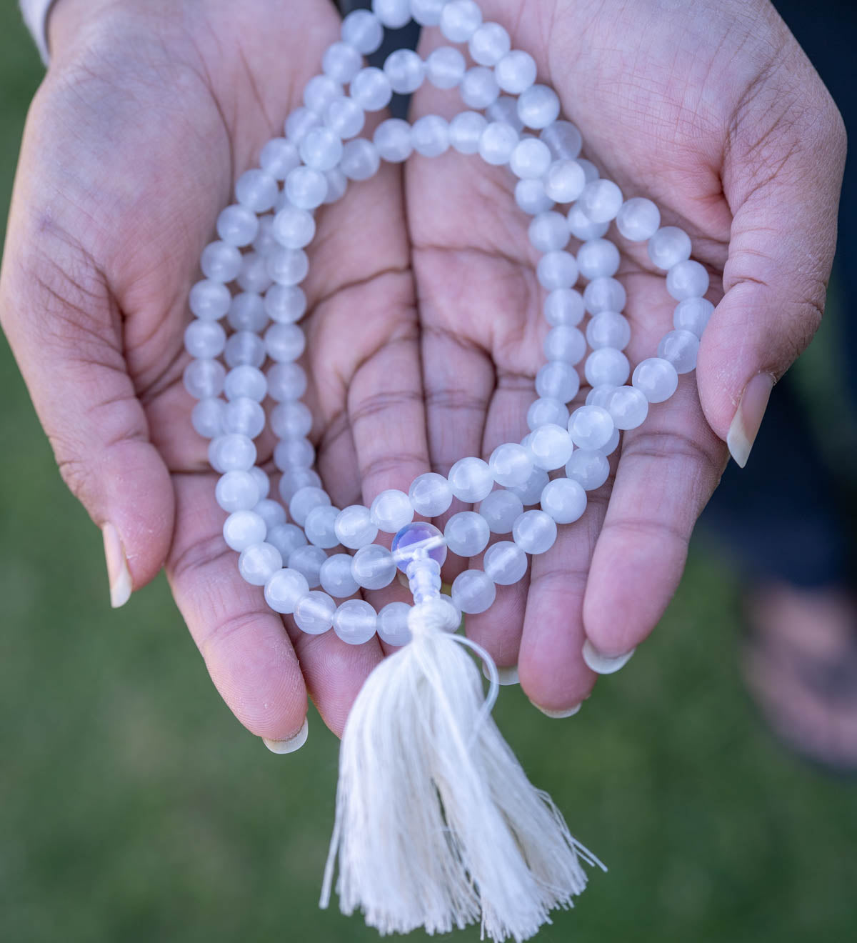 Selenite Mala – 108 Beads for Energy Cleansing