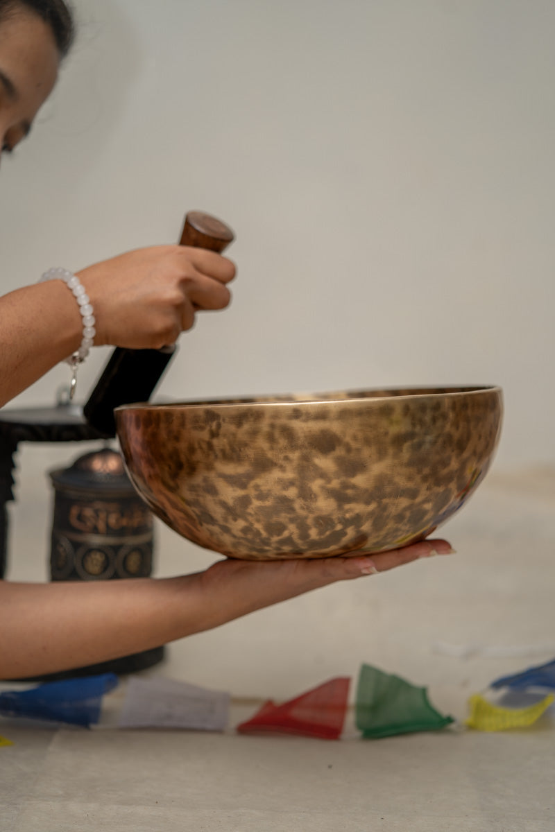 old tibetan singing bowl from himalaya