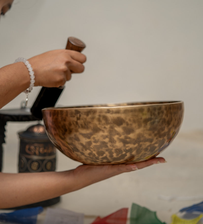 old tibetan singing bowl from himalaya
