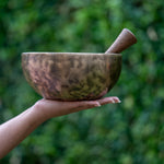 old tibetan singing bowl from himalaya