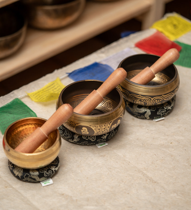 Tibetan Healing Singing Bowl Set for Meditation.