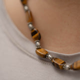 Tiger Eye Stone Beaded Necklace