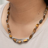 Tiger Eye Stone Beaded Necklace