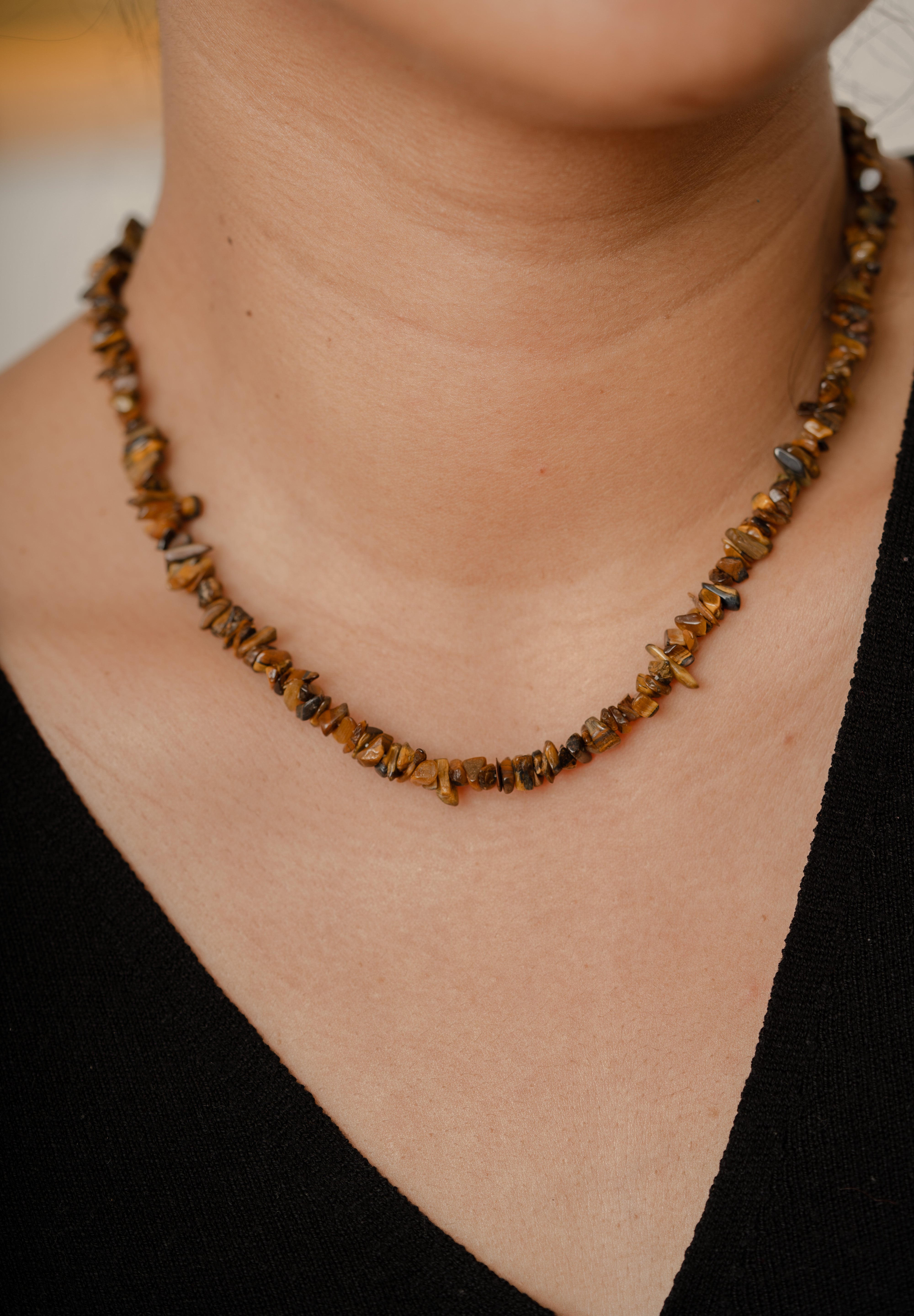 Tiger Eye Chip Necklace