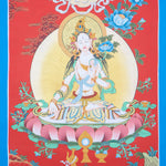 White Tara thangka is a powerful meditation tool, linking the practitioner to White Tara's love and wisdom.