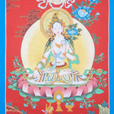 White Tara thangka is a powerful meditation tool, linking the practitioner to White Tara's love and wisdom.