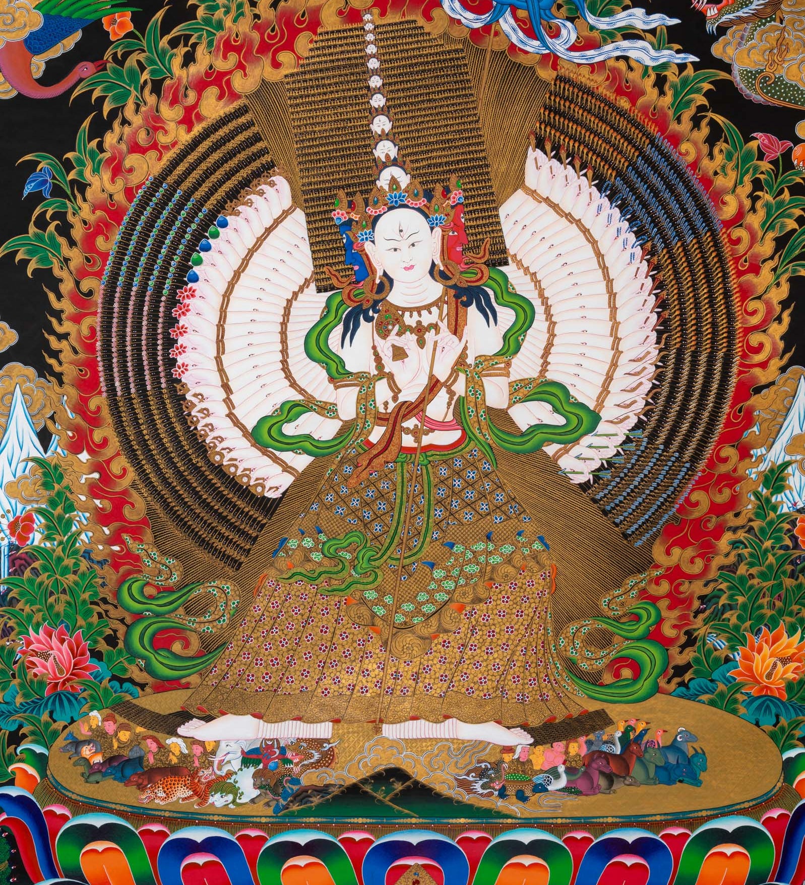 Dukkar (Sitatapatra) Thangka - Sacred Tibetan Painting