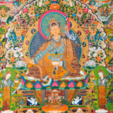 Guru Rinpoche Thangka Painting - Tibetan Handpainted Art