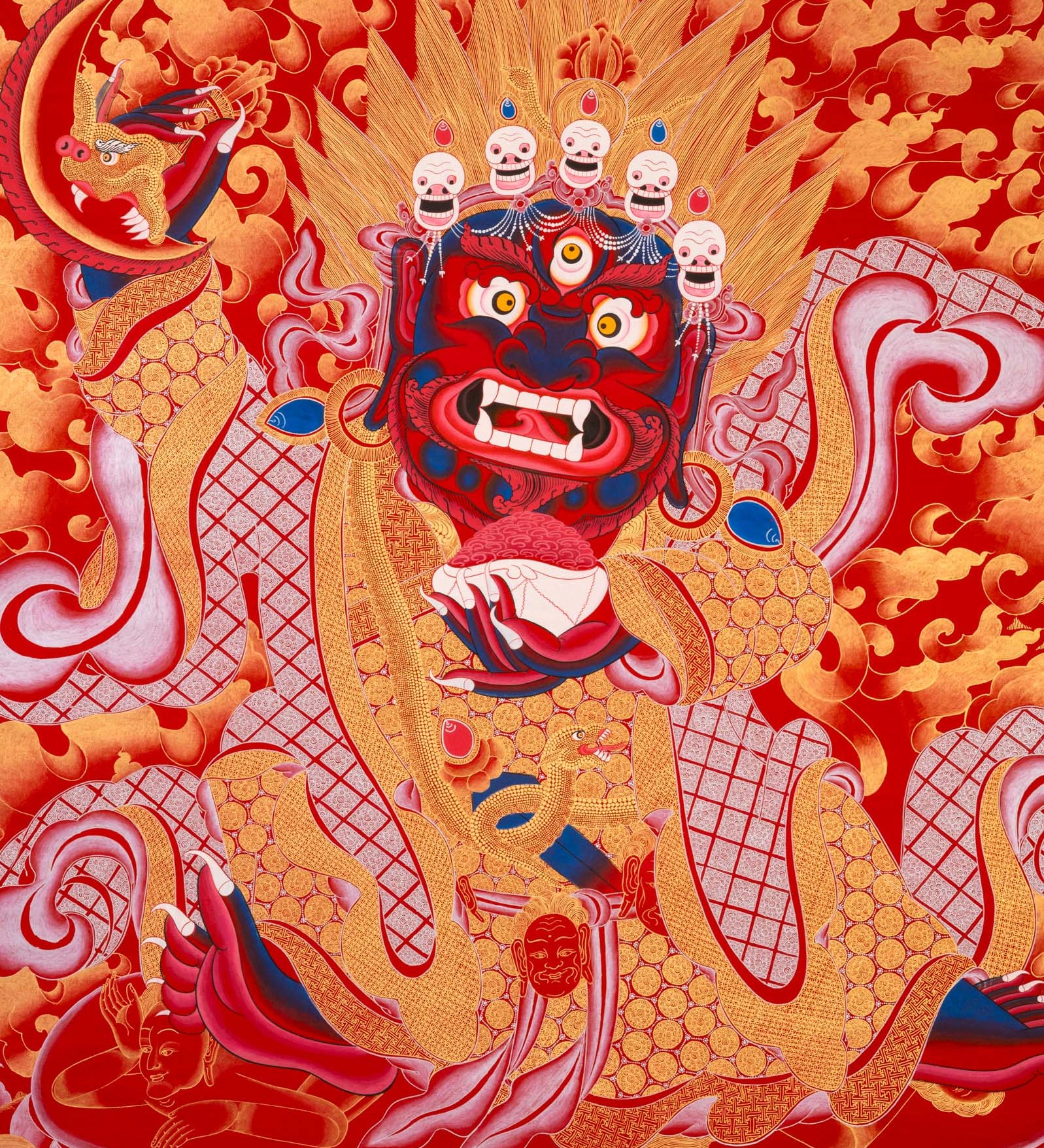 Mahakala Thangka - Handpainted Buddhist Art