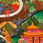 Way to Heaven Thangka for wall hanging decor.