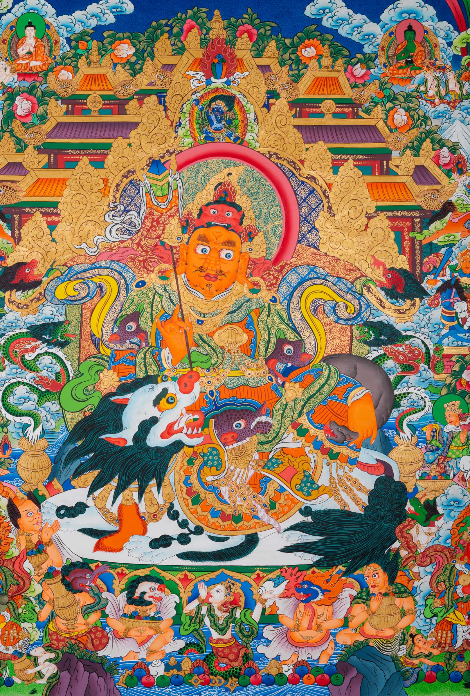 Singha Zambala Master Thangka Painting
