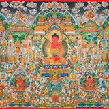 Amitabha Buddha Thangka - Handpainted Tibetan Art