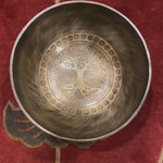 Tree of life Singing Bowl for meditation and sound healing.