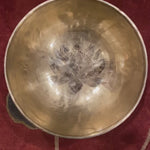 Tibetan Handcrafted Lotus Engraved Singing Bowl for meditation.