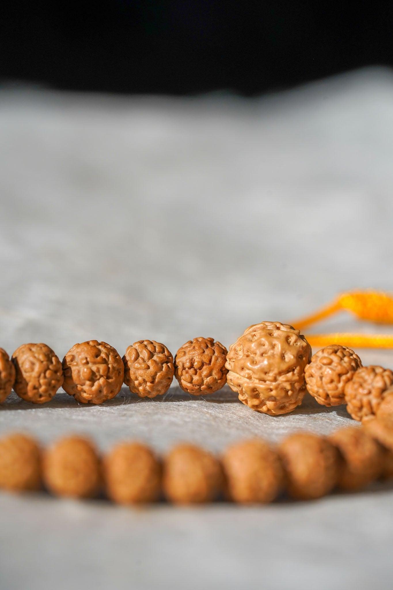 Natural Rudraksha Bead Bracelet - Unisex Bracelet for Spiritual and Yoga Person - Meditation & Healing wrist mala from Himalayas | Shiva