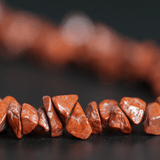 Red Jasper crystal chips necklace handmade originally in Nepal