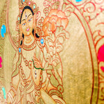 Authentic Handmade White Tara Thangka - Himalayas Shop