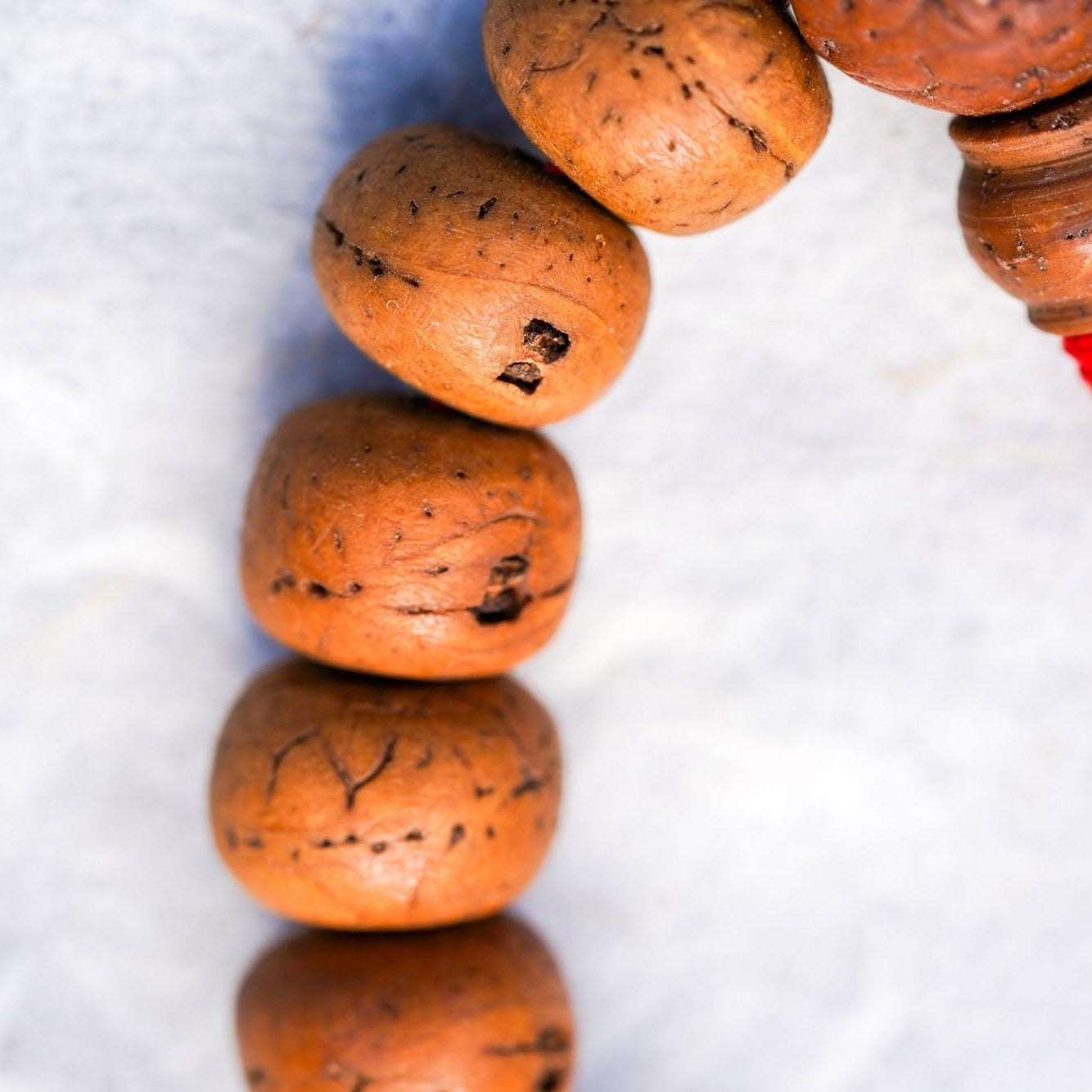 Meditation and Calming Bodhi Bead Bracelet - Natural seed Bracelet with hand strung together from Kavre, Nepal