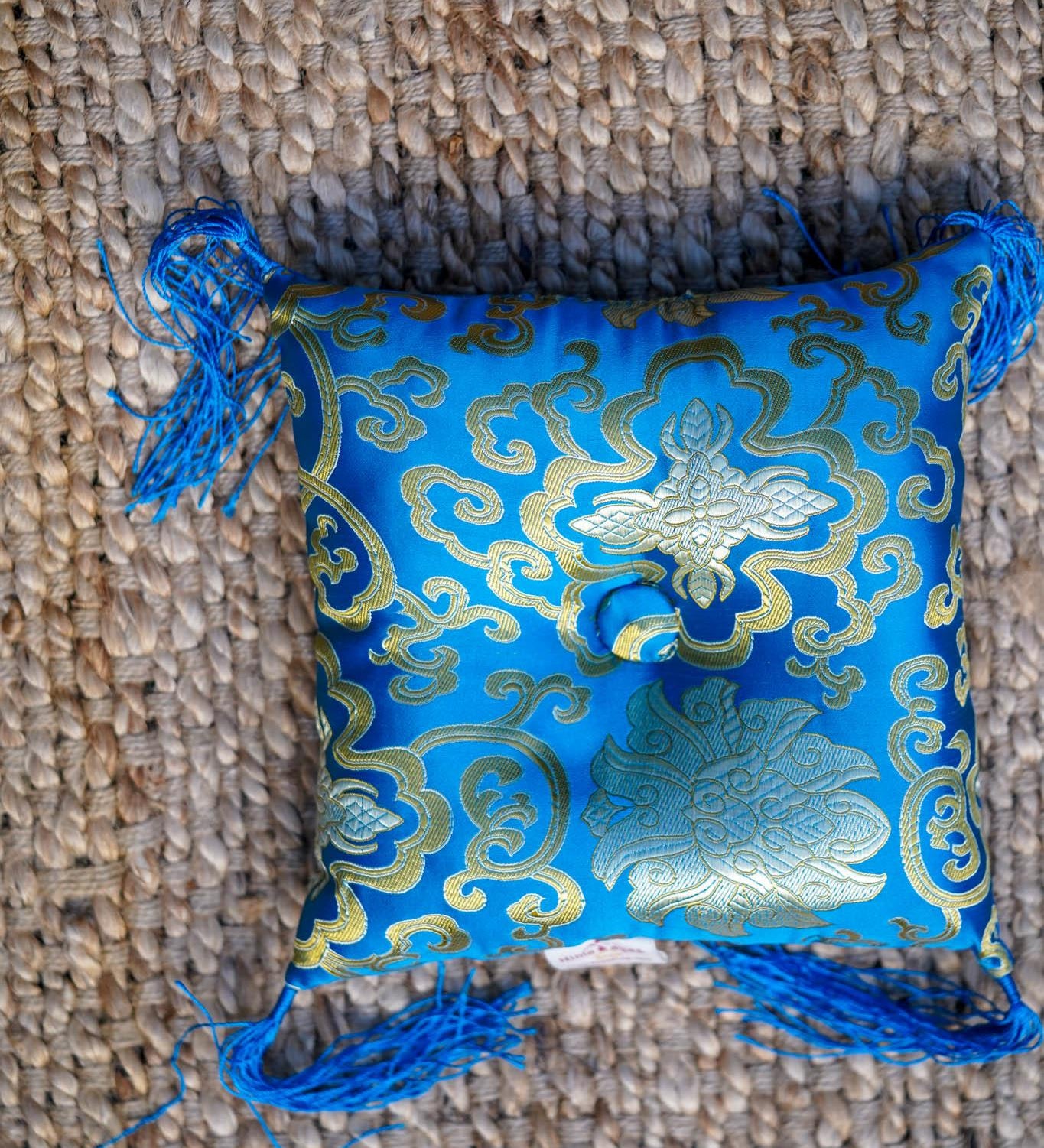 Blue Singing Bowl Cushion