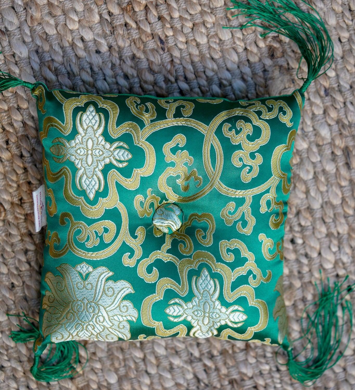 Green Singing Bowl Cushion