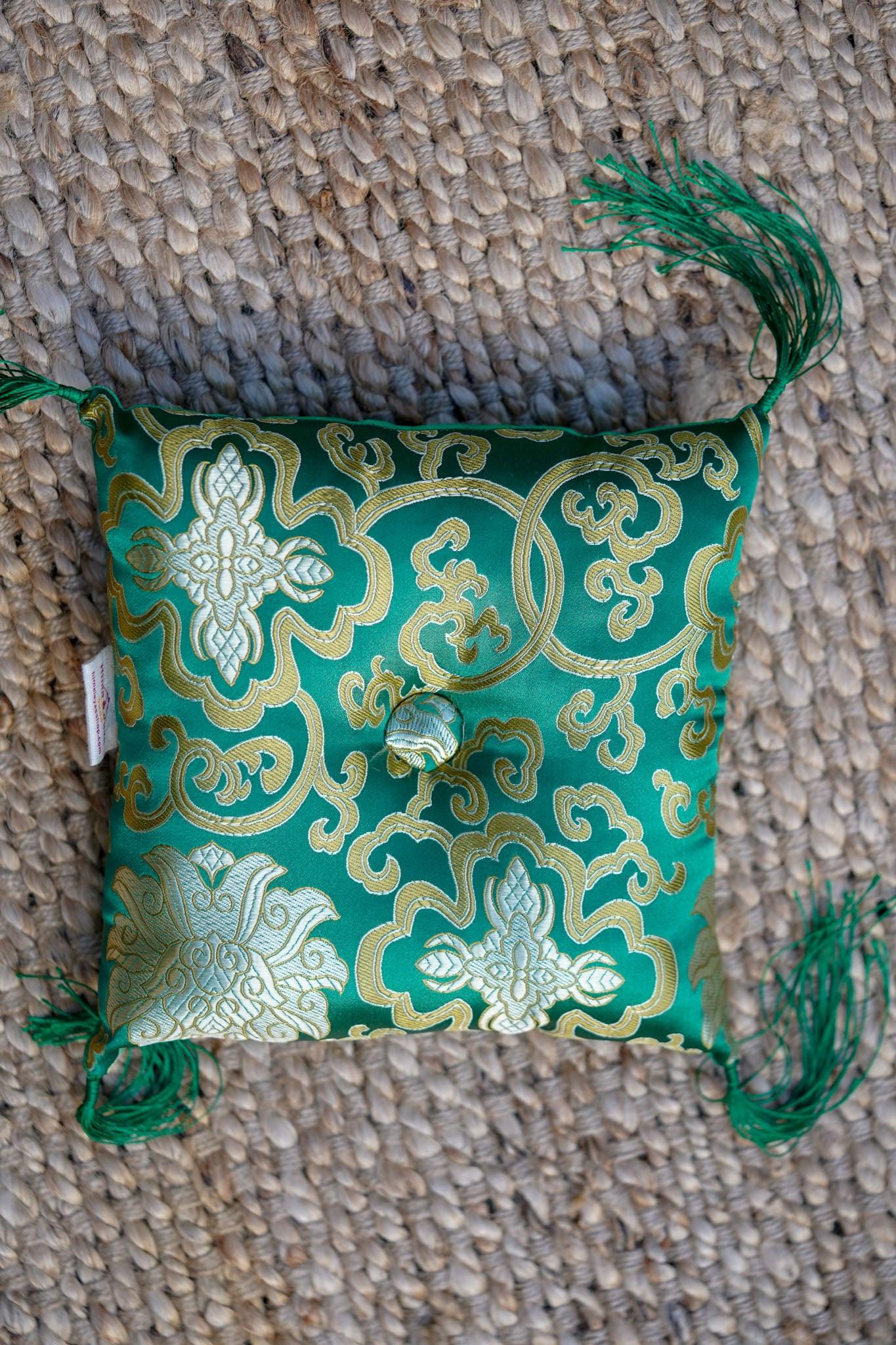 Green Singing Bowl Cushion
