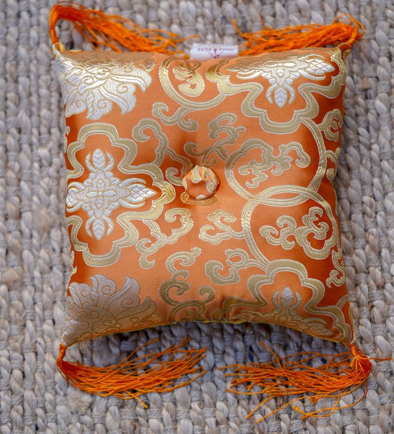 Orange Singing Bowl Cushion