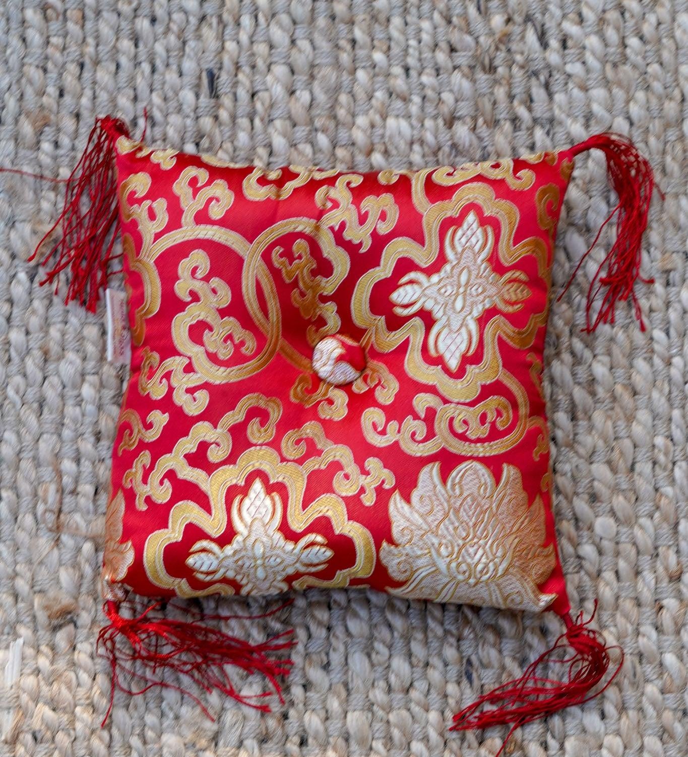 Red Singing Bowl Cushion