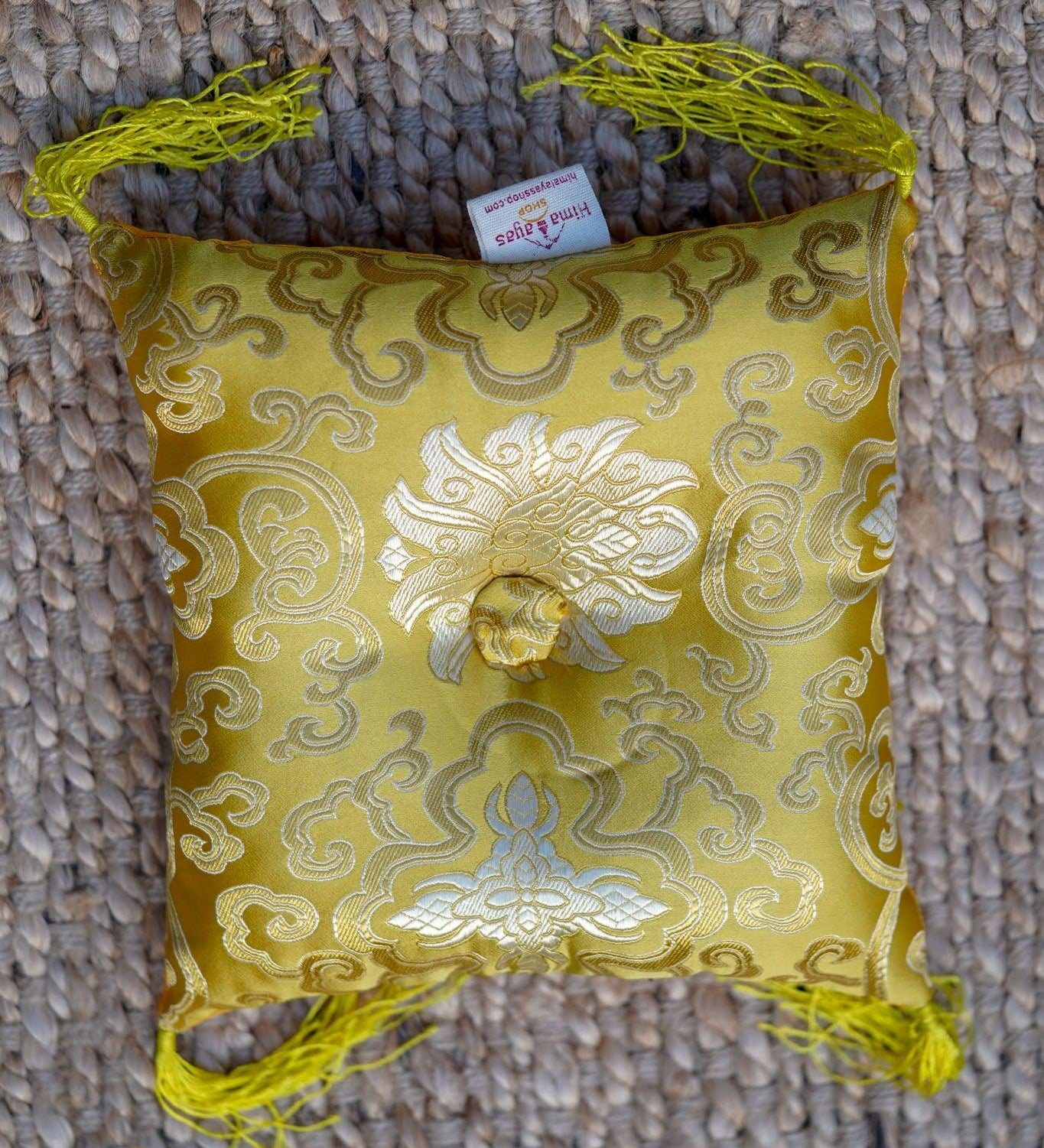 Yellow Singing Bowl Cushion