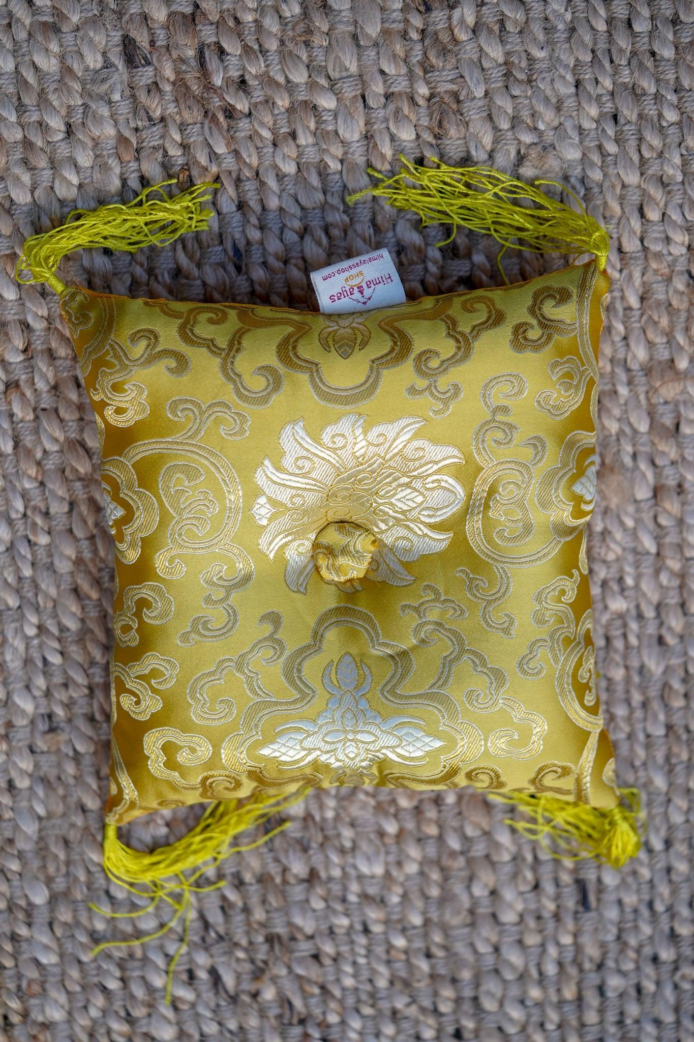 Yellow Singing Bowl Cushion